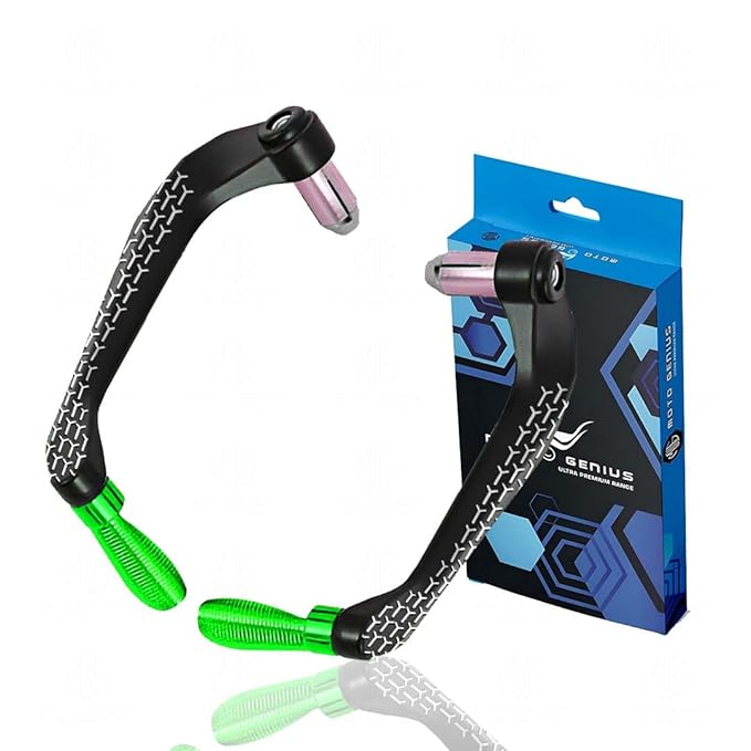 MOTO GENIUS 3D Design Universal CNC Handlebar Brake Clutch Lever Protector Guard for Motorcycles & Bikes  (Green)