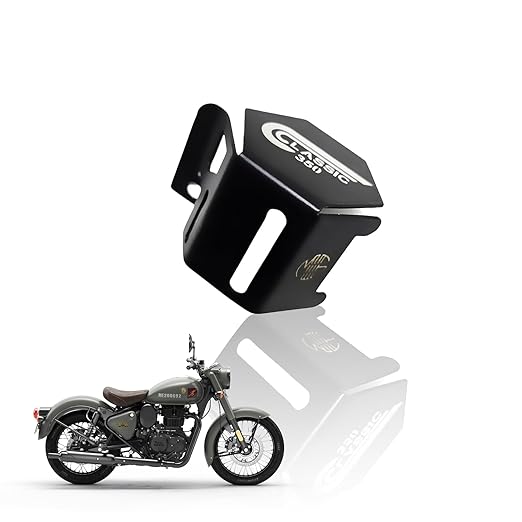 MOTO GENIUS Reborn Stainless Steel Rear Brake Oil Container Guard  (Black)