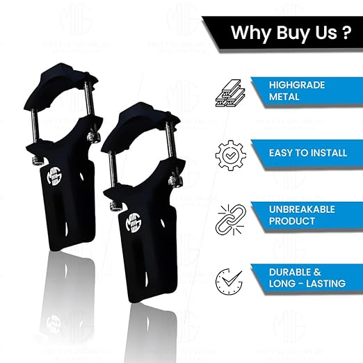 MOTO GENIUS 60MM Universal Fog Light Clamp for All Bikes  (Pack of 2)
