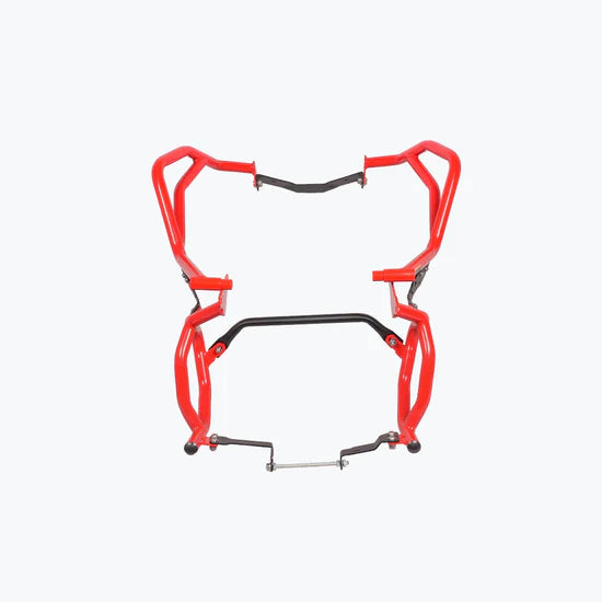 RAPTOR CRASH GUARD UPPER & LOWER SET RED FOR TVS APACHE RTX 300