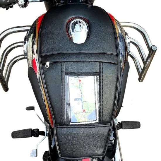 Single Zip Mobile Tank Cover (Black) For All New Classic 350/Be Reborn/Next Gen