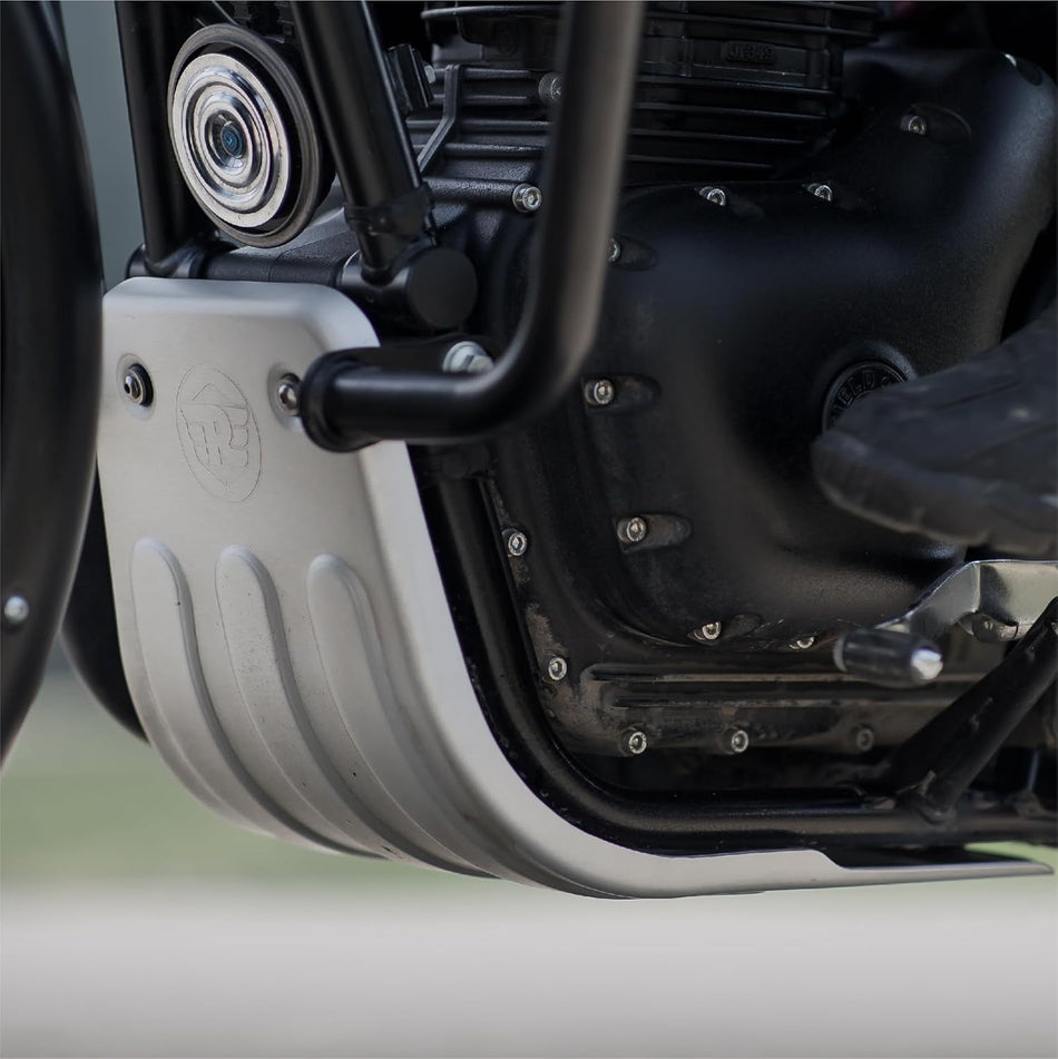 Silver Sumpguard  For Royal Enfield New Bullet 350