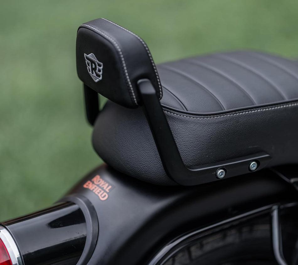 Black Passenger Backrest Pad For Royal Enfield New Bullet 350