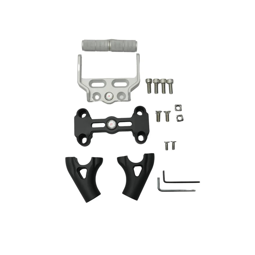 HandleBar Riser With Mobile Mount Combo ( Black ) for Himalayan 450