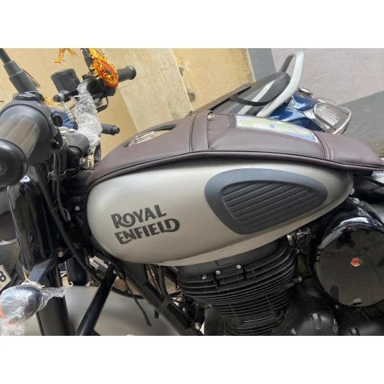 Mobile Tank Cover ( Brown) For R.E All New Classic 350 / Be Reborn / Next Gen