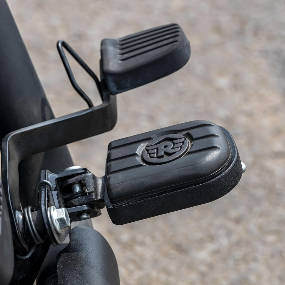 Black Deluxe Footpegs For Royal Enfield New Bullet 350
