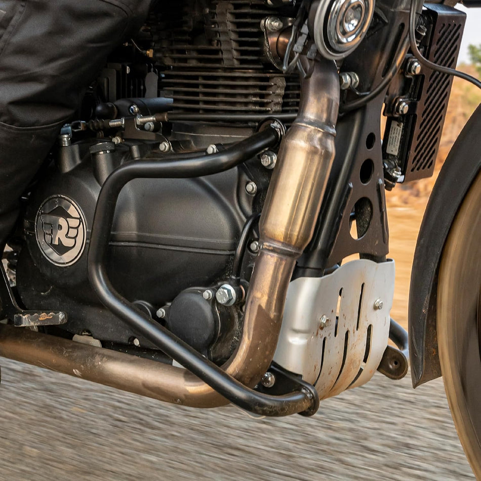 Black Compact Engine Guards For Royal Enfield Scram 411
