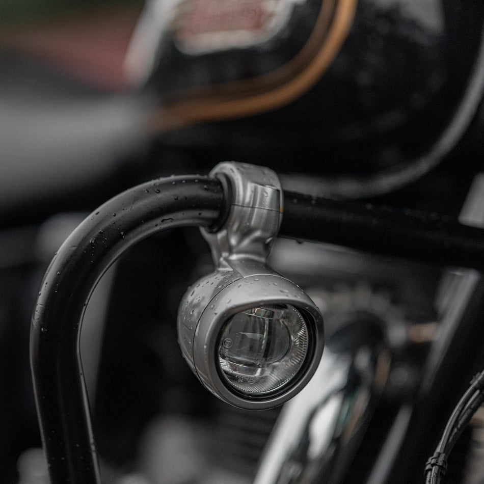 Silver Led Fog Lights For Royal Enfield New Bullet 350