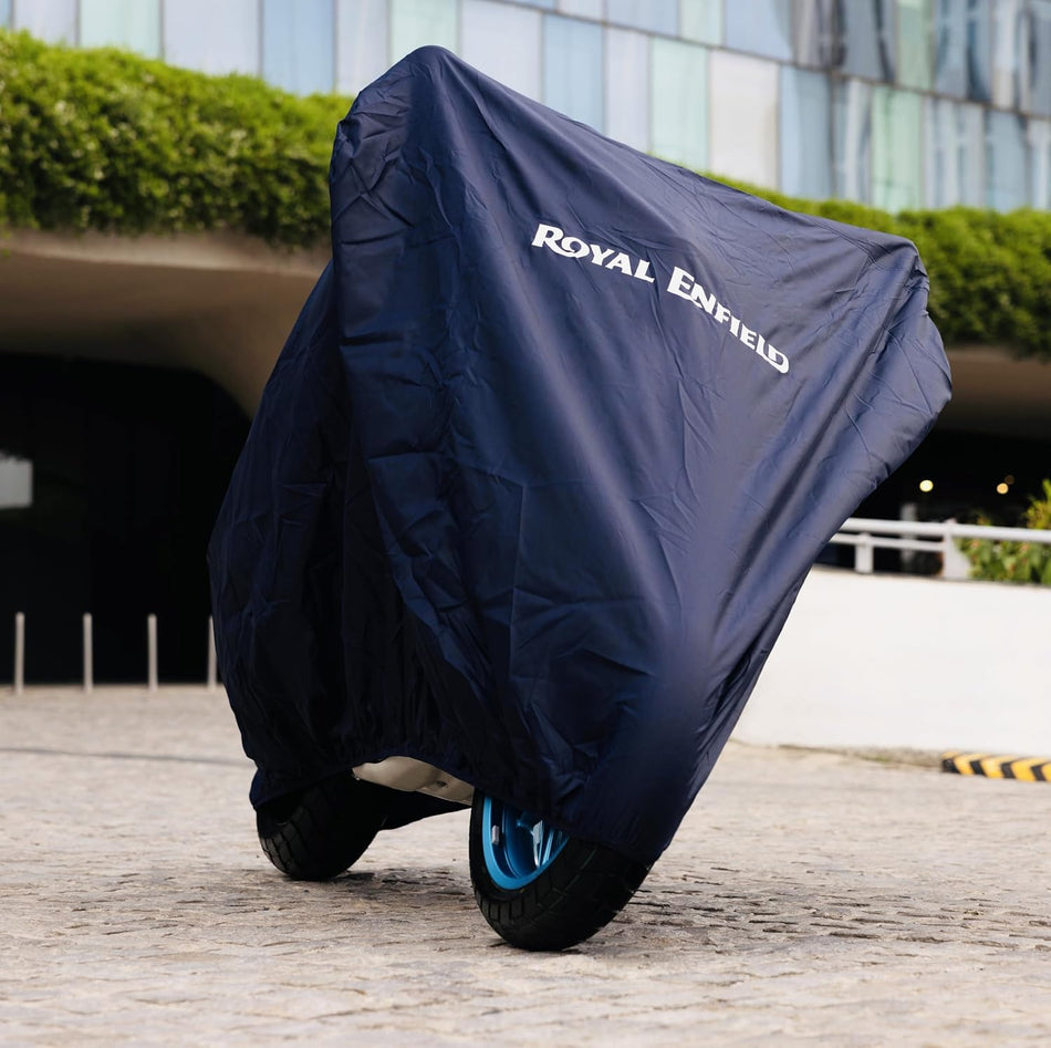 Navy Water Resistant Bike Cover For Royal Enfield Bear 650
