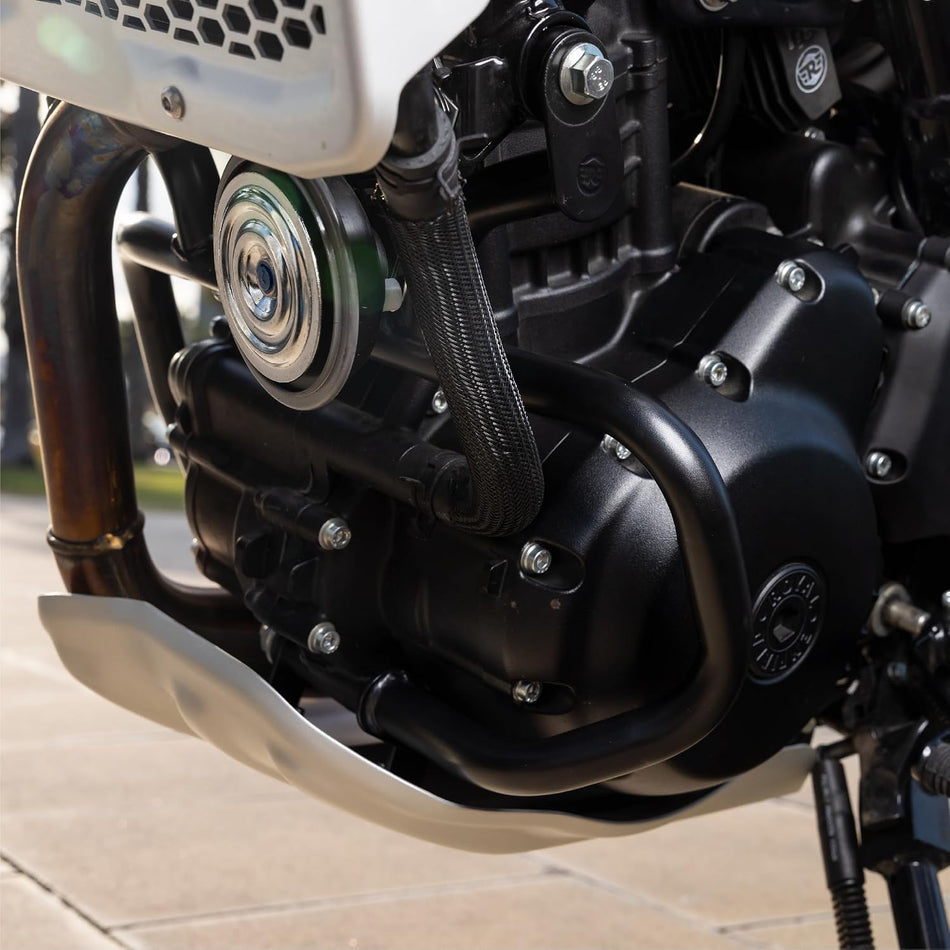 Black Compact Engine Guards For Royal Enfield Guerrilla 450