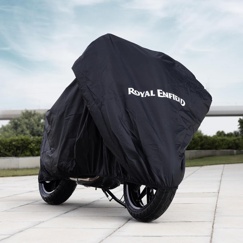 Black Water Resistant Bike Cover For Royal Enfield Bullet