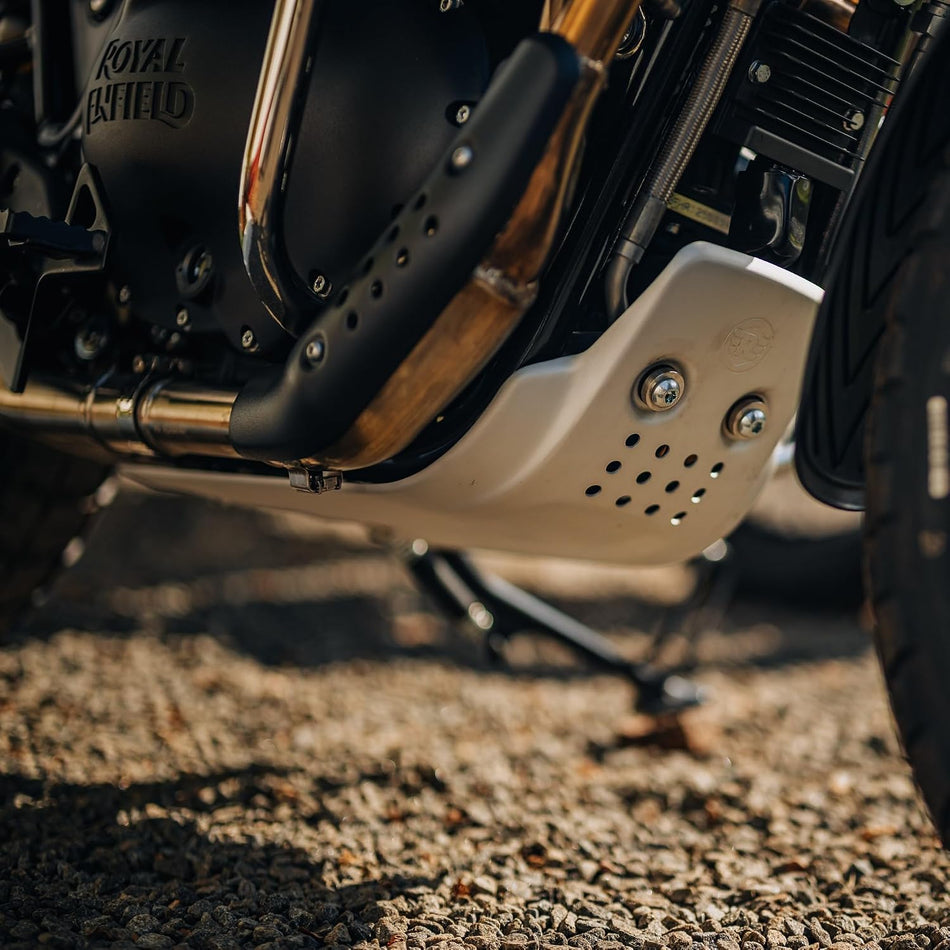 Silver Large Sumpguard For Royal Enfield Bear 650