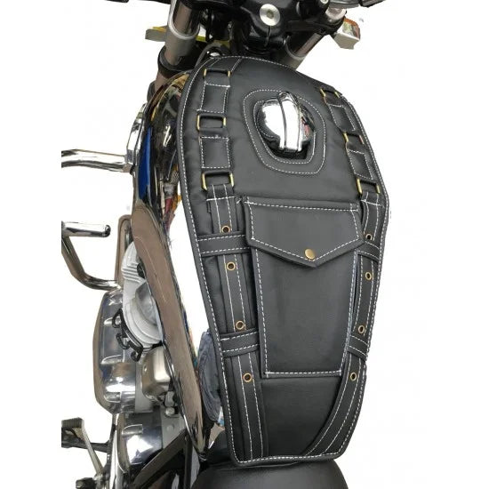 Fancy Scratch Proof Tank Cover (Black) For R.E Interceptor 650