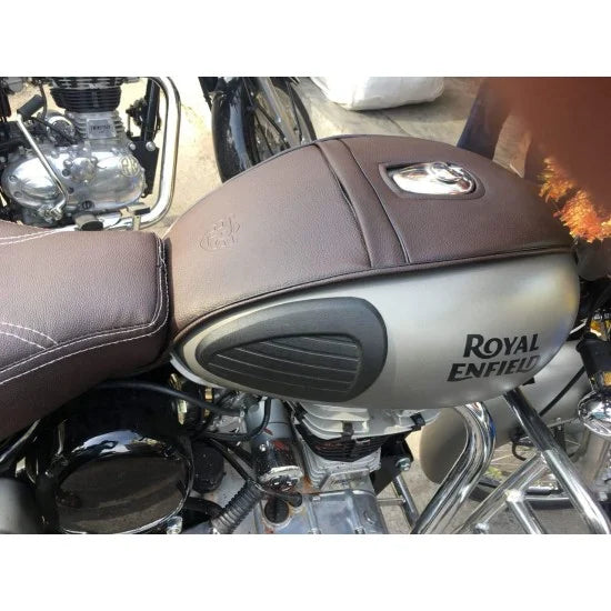 Tank Cover (Gunmetal & Signals Coffee Brown) For Royal Enfield Classic 350/500/ Bullet /Standard and Electra