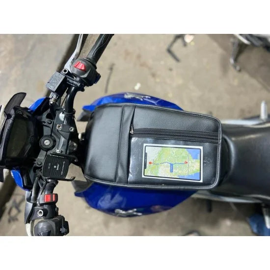 Mobile Tank Cover (Black) For TVS Apache RTR 160 4V/180/200 4V