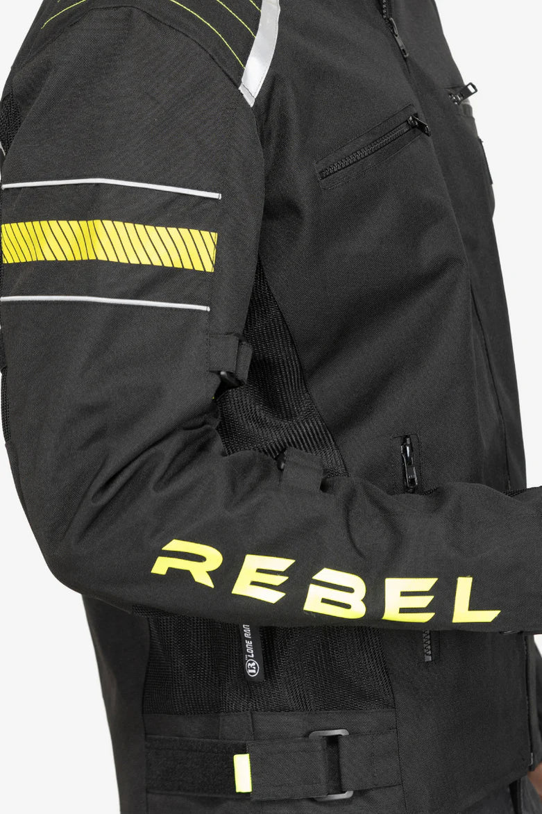 Lone Ranger Rebel Biker Jacket (Neon Green)