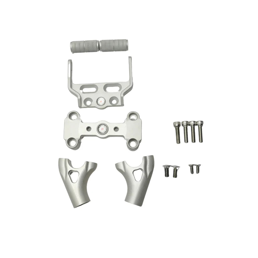 HandleBar Riser With Mobile Mount (White) for Himalayan 450