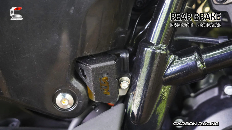 Aluminium Rear Brake Reservoir Protector for KTM Adventure 390250X (2025 Model) - Black