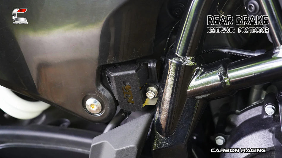 Aluminium Rear Brake Reservoir Protector for KTM Adventure 390250X (2025 Model) - Black