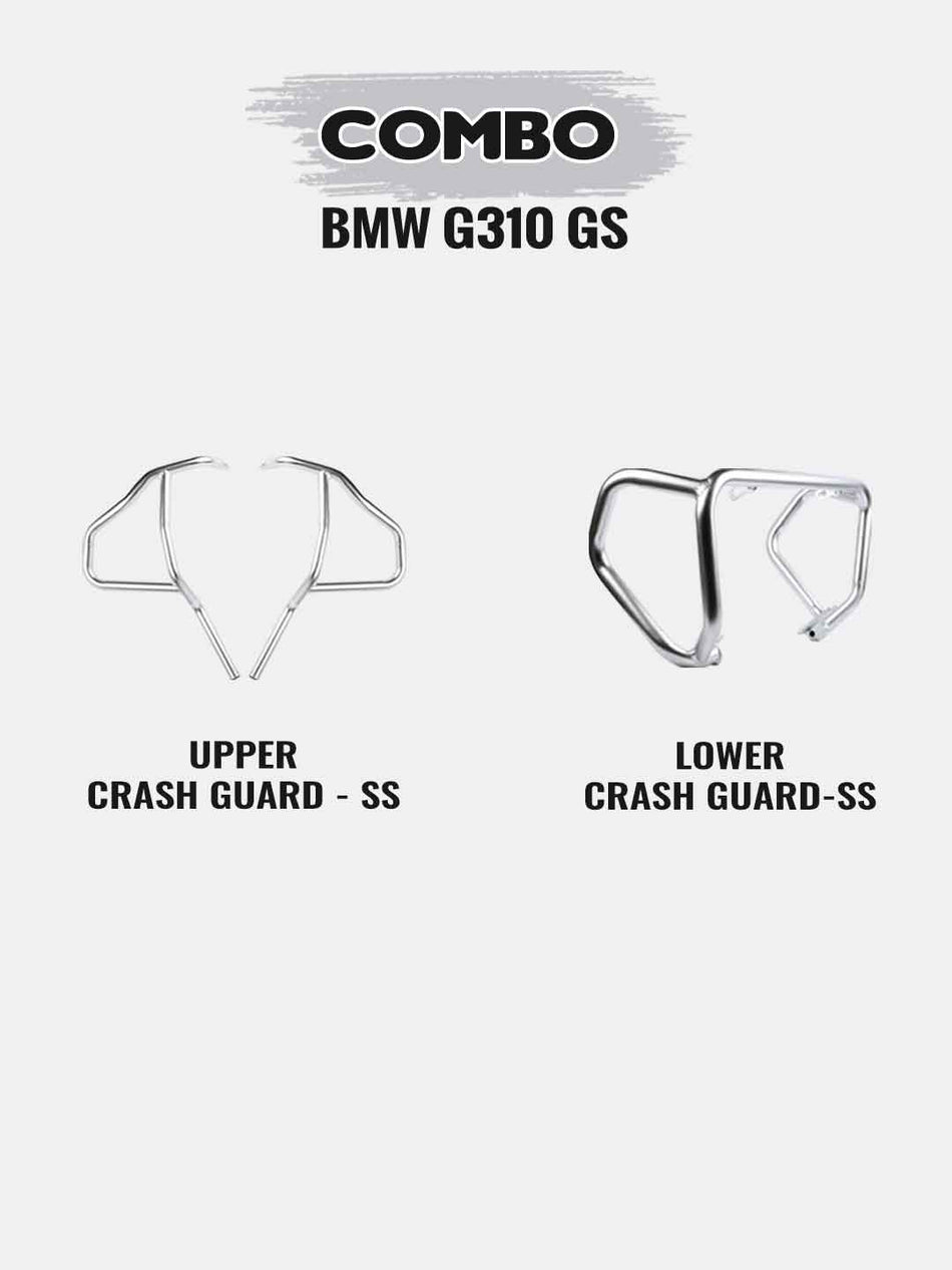BMW G 310GS COMBO-UPPER CRASH GUARD SS+LOWER CRASH GUARD SS