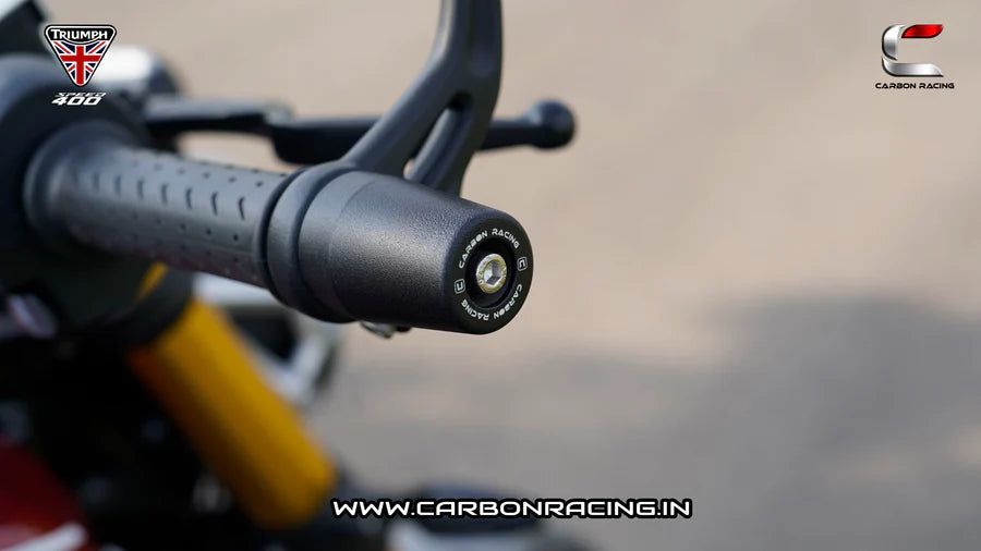Aluminium Bar End Sliders for Triumph Speed 400 - Black