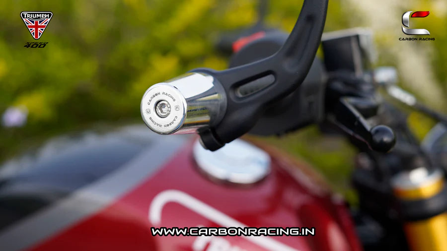 Aluminium Bar End Sliders for Triumph Speed 400 - Silver