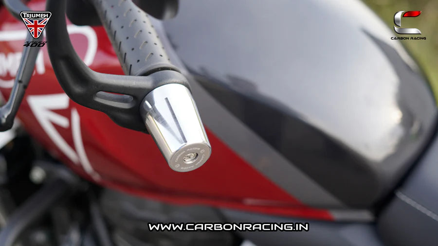 Aluminium Bar End Sliders for Triumph Speed 400 - Silver