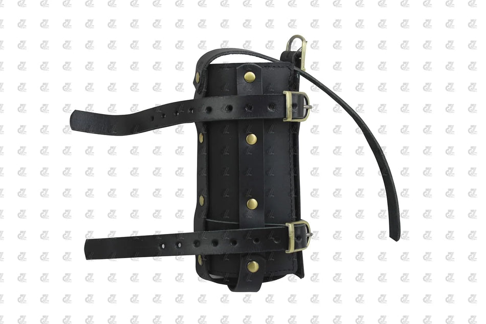 Black Leather Water Bottle Holder for Universal Motorcycle