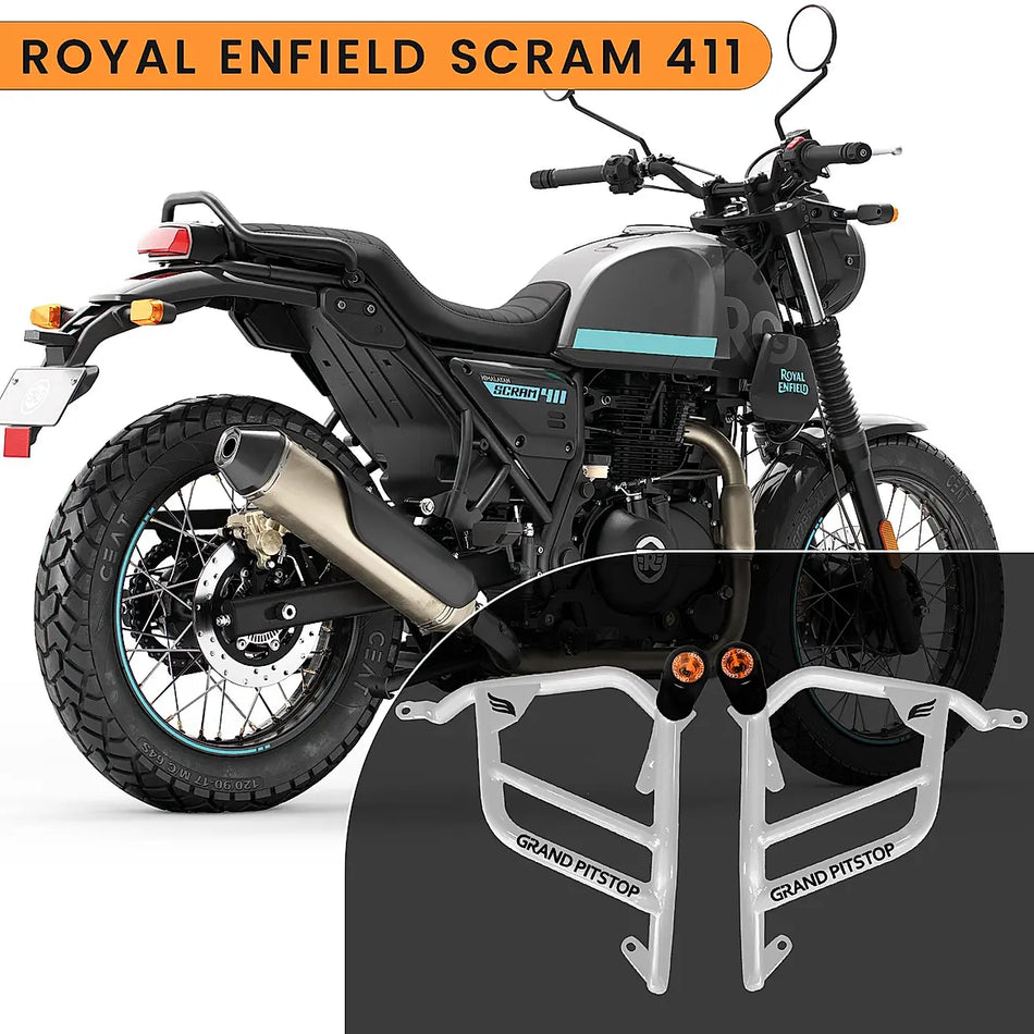 CRASH GUARD (PAIR) Silver  for SCRAM 411