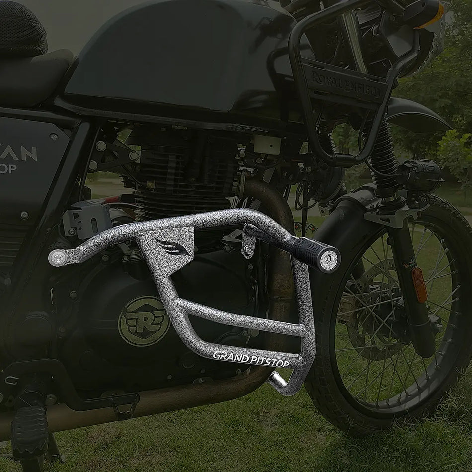 Crash Guard with Slider For  Himalayan 411 -Antique Silver