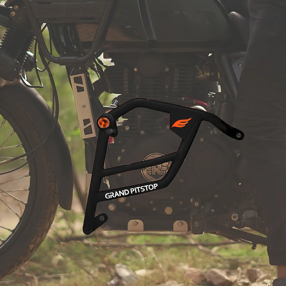 Crash Guard with Slider For  Himalayan 411   BLACK