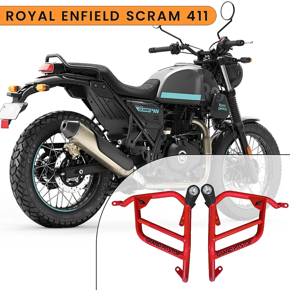 CRASH GUARD (PAIR) RED FOR SCRAM 411
