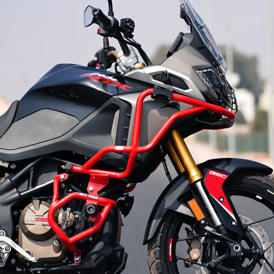 CRASH GUARD(RED) FOR TVS APACHE RTX 300
