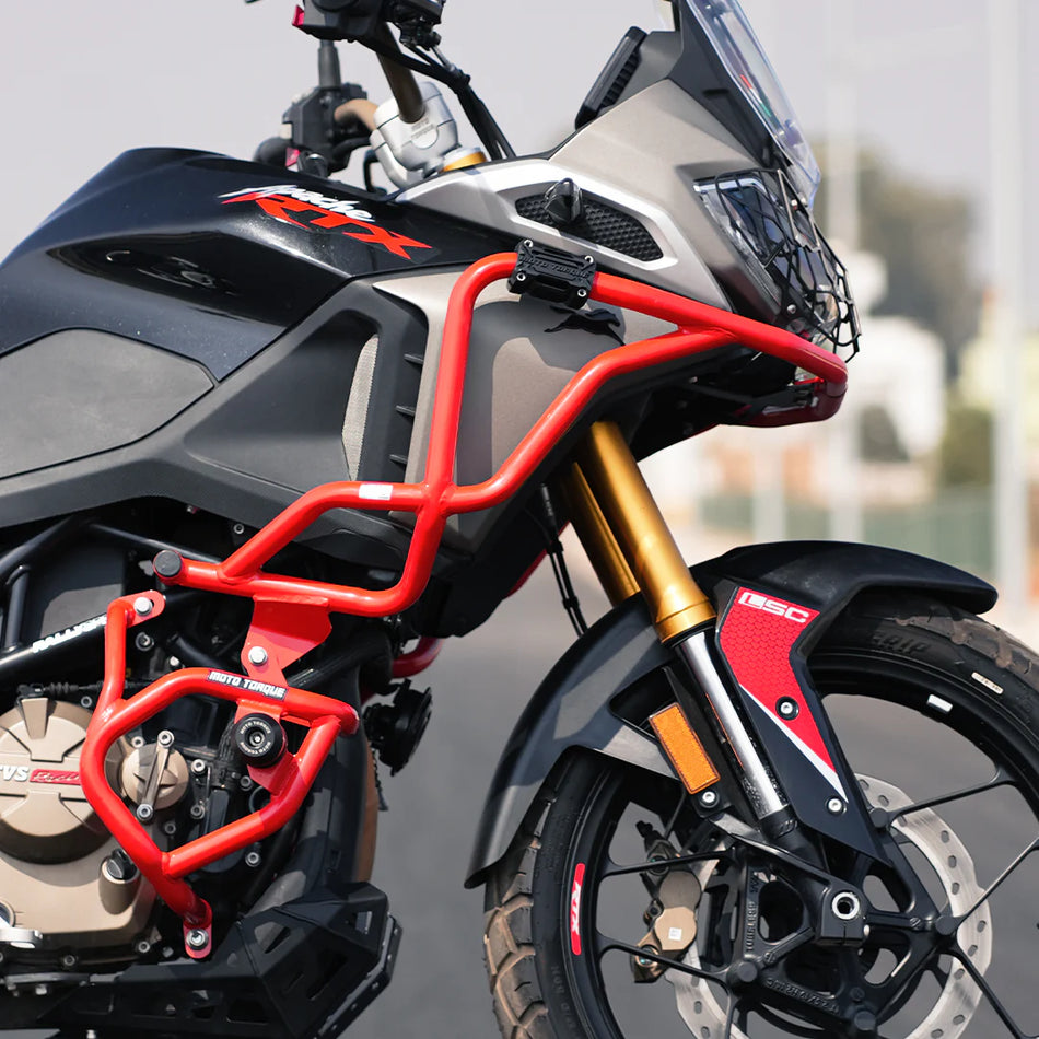 CRASH GUARD(RED) FOR TVS APACHE RTX 300