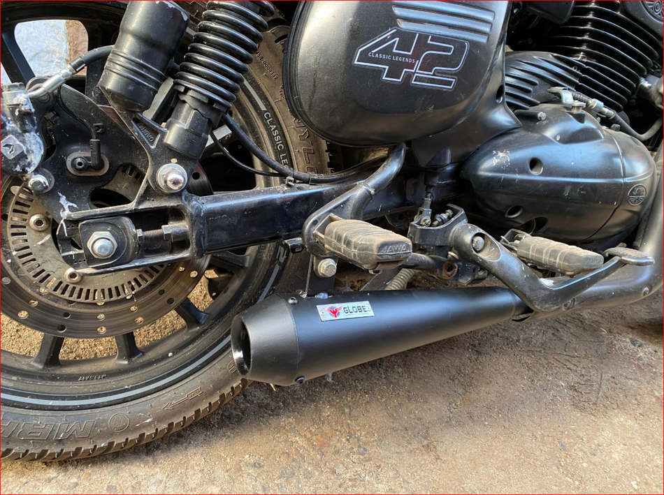 GLOBE Megaphone Xtreme Silencer For Jawa & Yezdi 650 CC Bike 2 Pieces