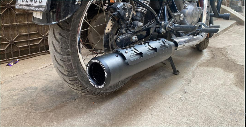 Xploder Black Exhaust For Classic 350 Reborn , Meteor 350 & Standard 350 Reborn R.E