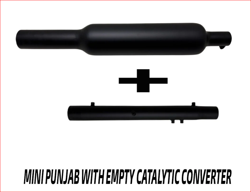 Mini Punjab With Empty Pipe Black Exhaust For Classic 350 Reborn , Meteor 350 , Standard 350 Reborn