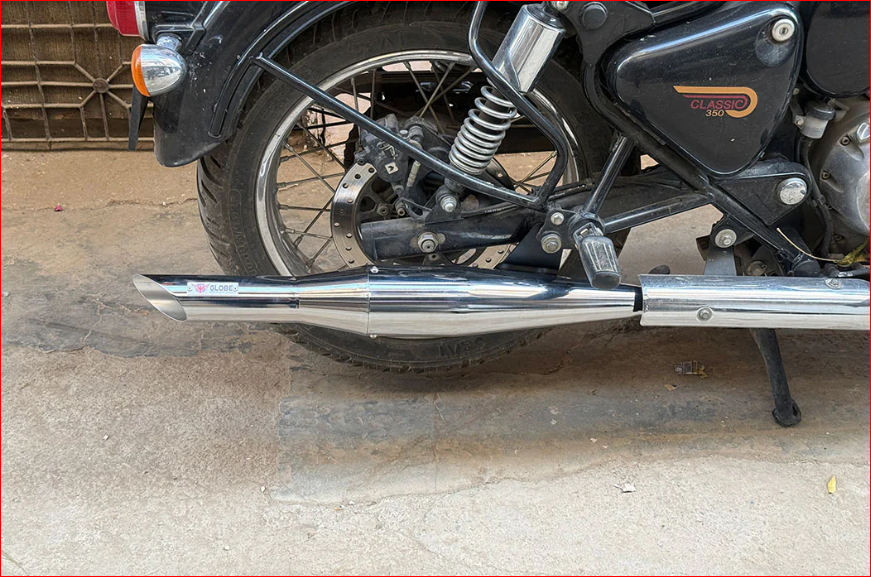 Globe Booster Exhaust For Classic 350 Reborn , Meteor 350 & Standard 350 Reborn