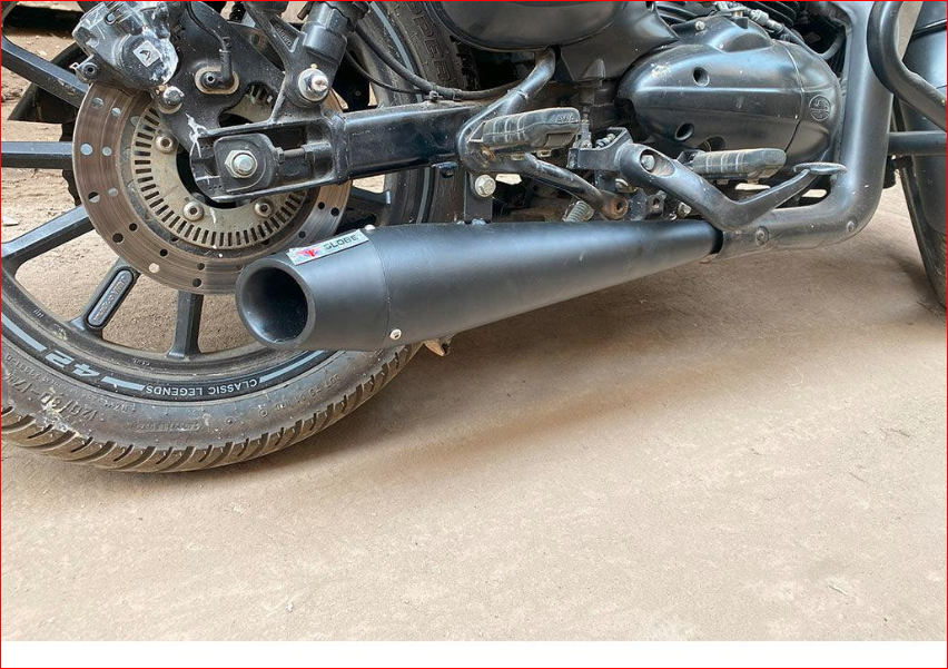 Globe Dolphin Premium Exhaust For Jawa 42 , Bobber , Perak , Yezdi 2 pieces