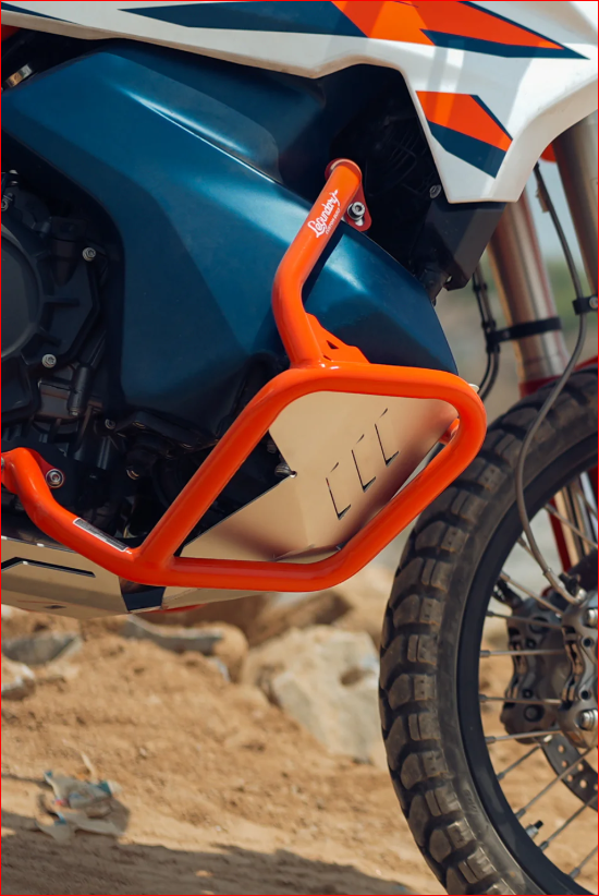 Legundary KTM ADV 890 Vambrace Bash Plate Silver