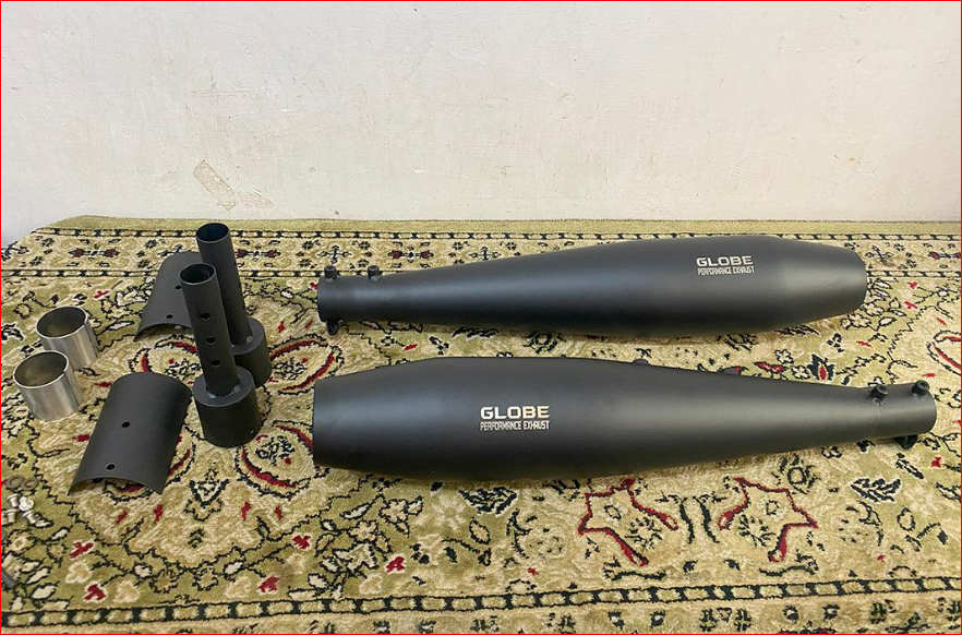 Flare Shot Matte Black Exhaust For Interceptor 650 & GT 650 SS 304