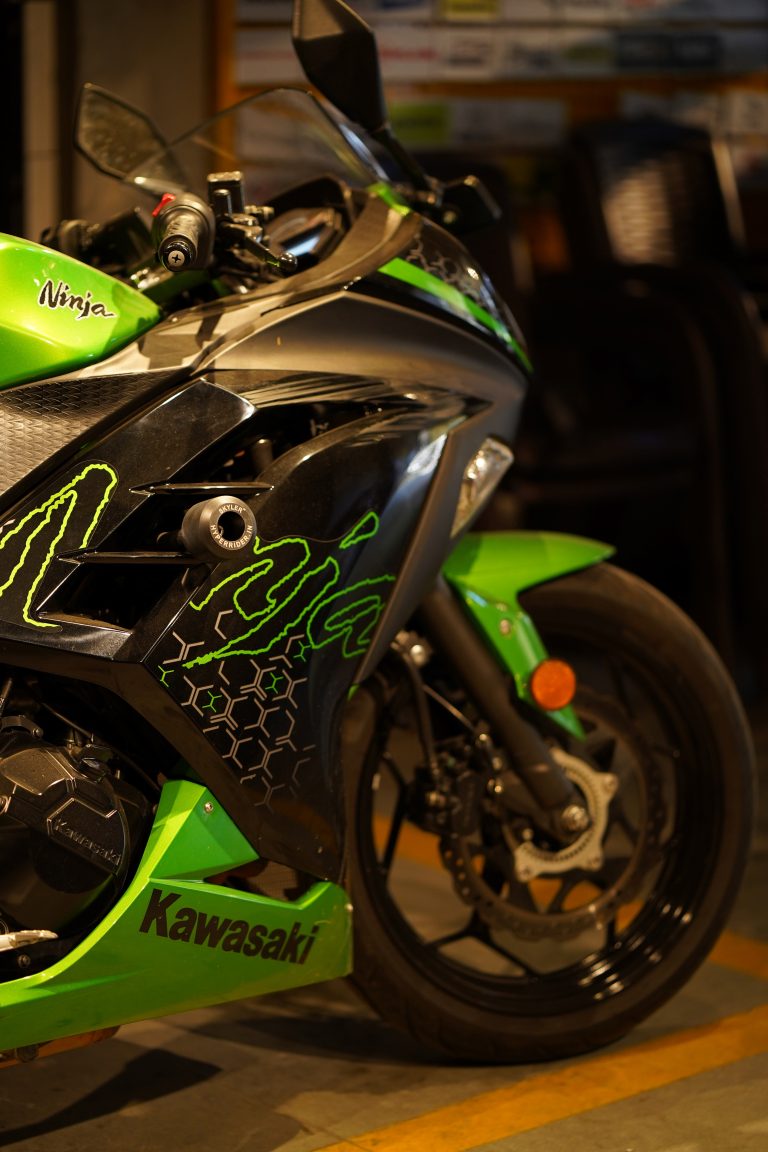 Ninja 300 Frame Sliders from Hyperrider