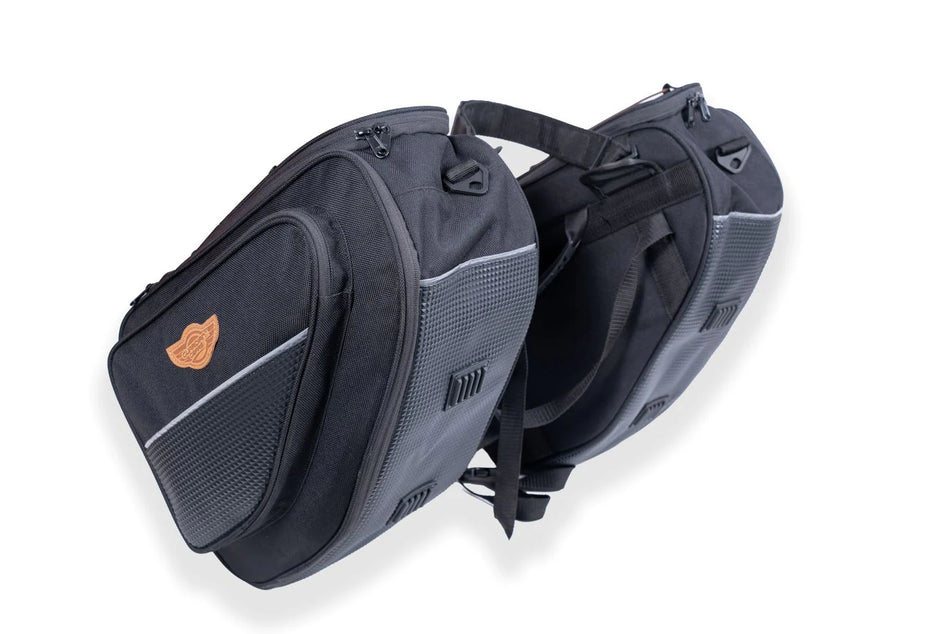 Stallion Sports Expandable Waterproof Saddlebags for All Motorcycles with a Saddle Stay Installed, Including Rain Cover and Dry Bags