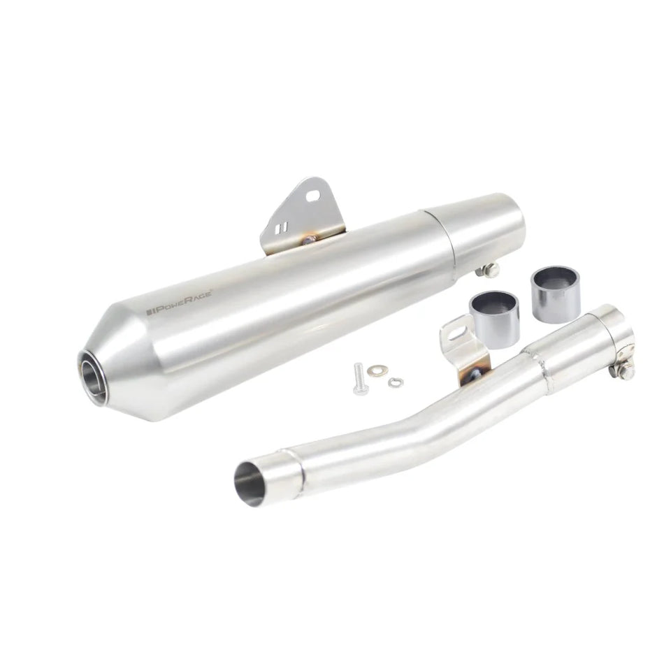 Powerage Exhaust Slip-On Exhaust with de-cat Pipe – Cone Type For RE BEAR 650