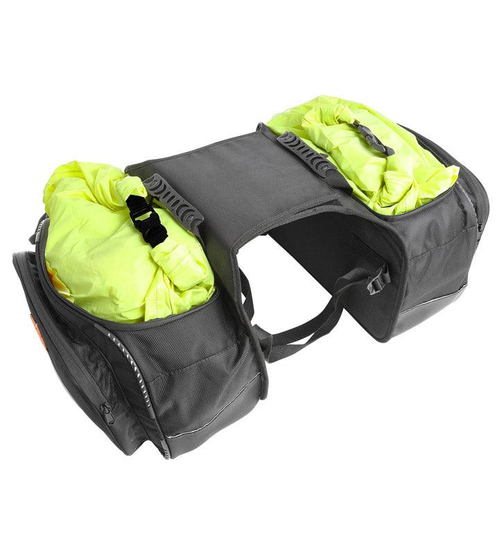 Mustang 50Ltrs Saddlebags with Waterproof Rain Covers & Dry Bags.