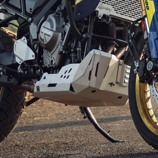 Vambrace Bash Plate Silver For Suzuki V Strom 800DE