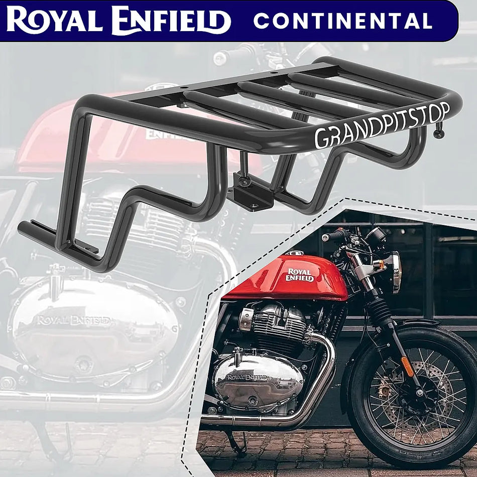 EXTENDED TOP RACK WITHOUT PLATE  BLACK FOR CONTINENTAL GT 650