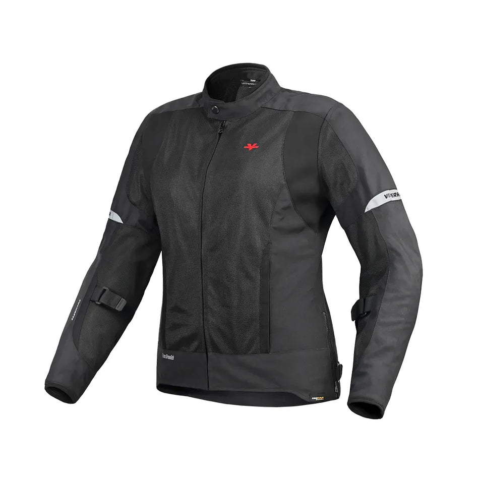 ELLIS – WOMEN'S STREET MESH RIDING JACKET ( BLACK )