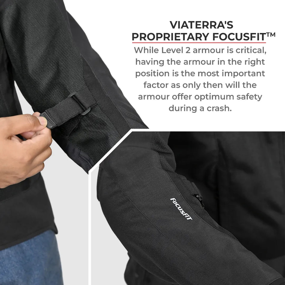 ELLIS – WOMEN'S STREET MESH RIDING JACKET ( BLACK )