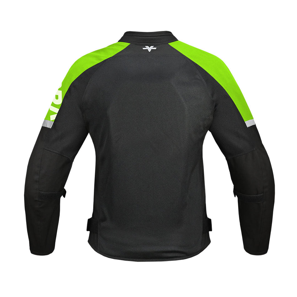FENDER – URBAN MESH RIDING JACKET with base layer ( Fluorescent Green )